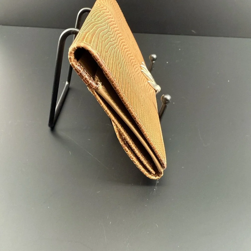 Vintage Gucci Lizard Wallet Sterling Silver 925 Hand Mano Clasp Box Rare 70s - Picture 5 of 16